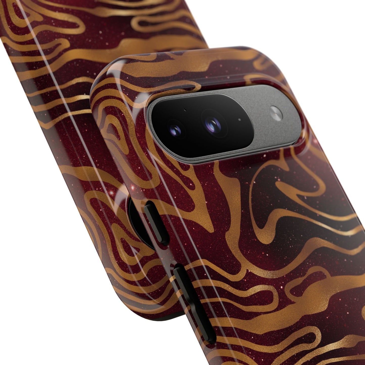 Cosmic Gold in Red - iPhone Case, Samsung Galaxy Case, Google Pixel Case
