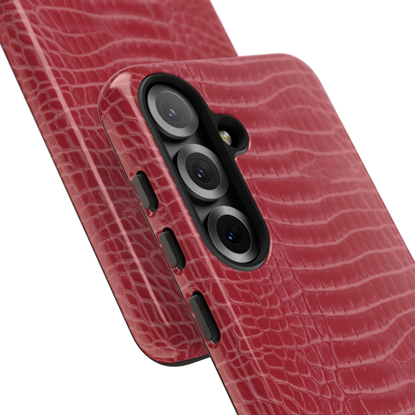 Luxe Leather in Cherry Red - iPhone Case, Samsung Galaxy Case, Google Pixel Case