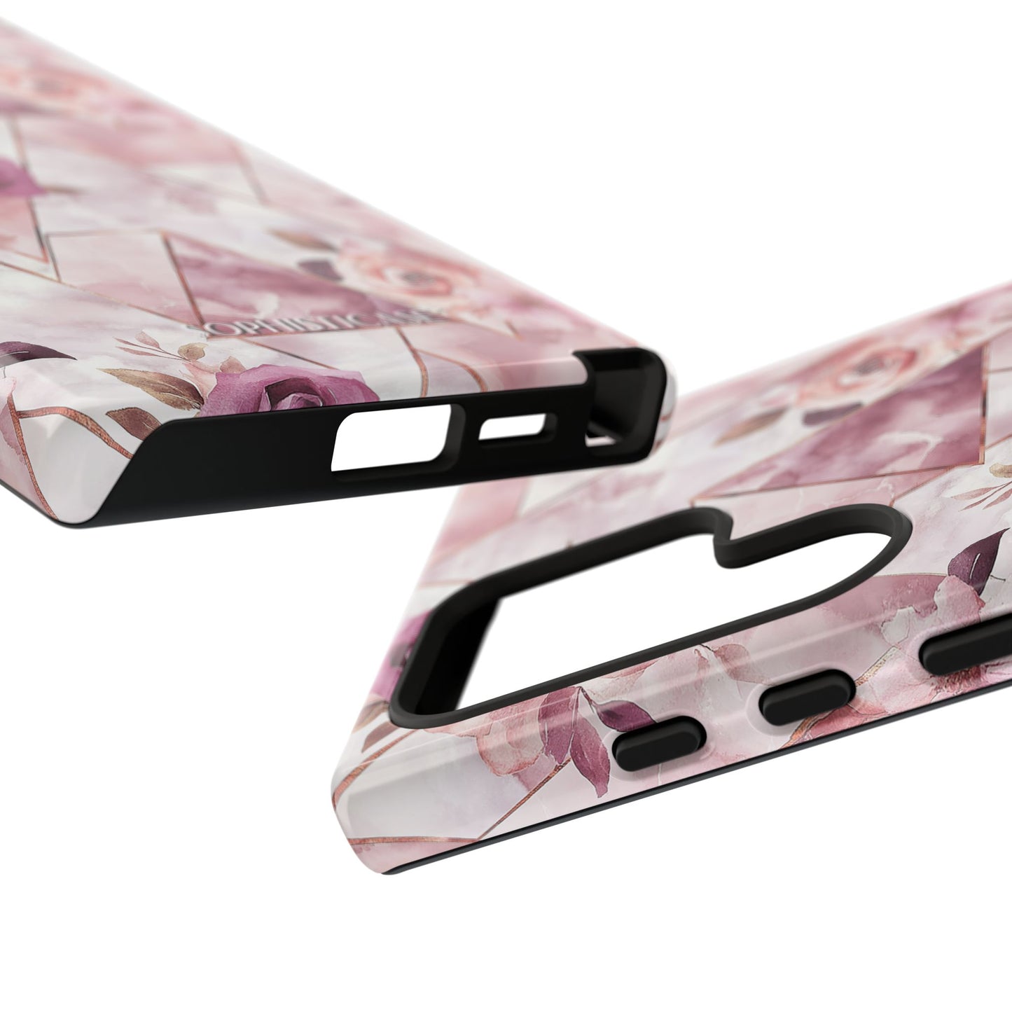 Royal Floral in Plum Chevron - Tough Phone Case