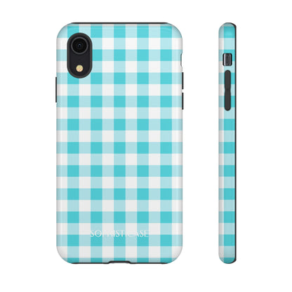 Tough Case - Gingham in Aqua