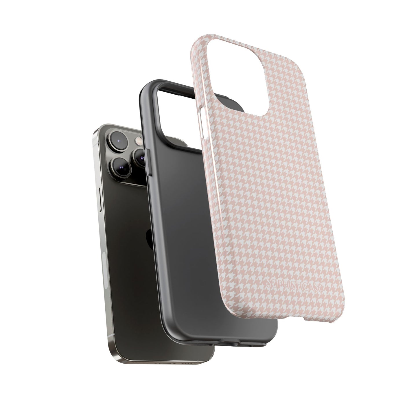 Houndstooth in Neutral - Drop Proof Phone Case for iPhone