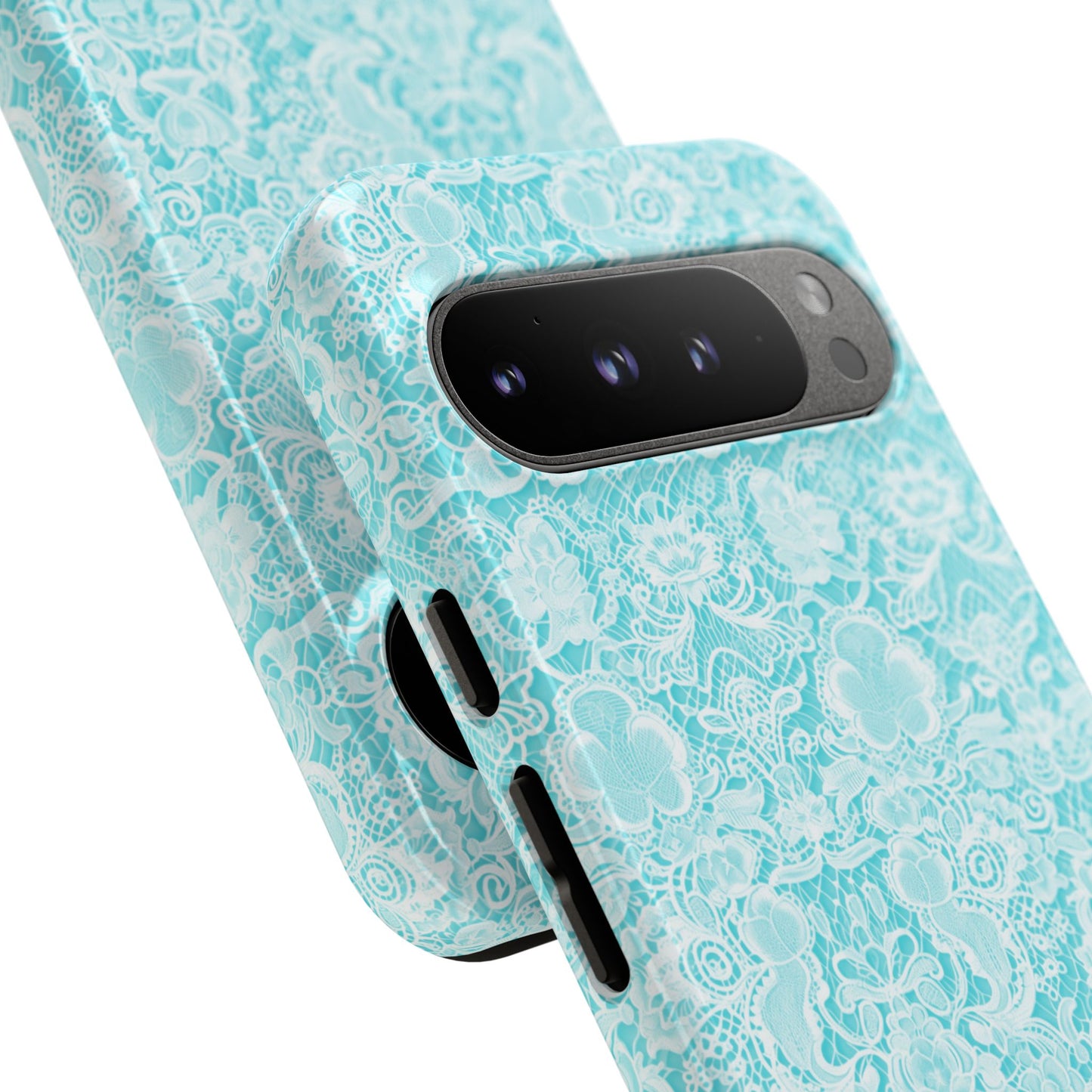 Luxe Lace in Aqua - iPhone Case, Samsung Galaxy Case, Google Pixel Case