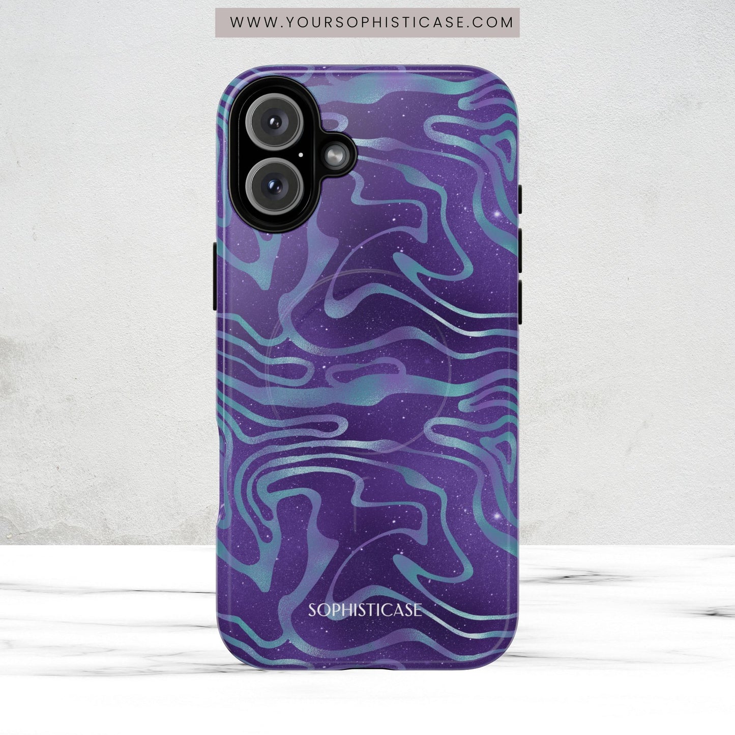 Cosmic Gold in Blue & Purple - iPhone Magsafe Case
