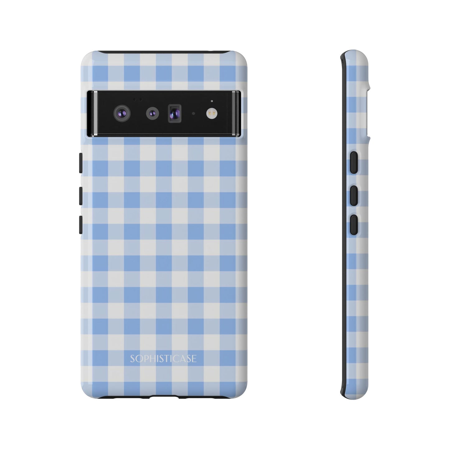 Gingham in Blue - Tough Phone Case