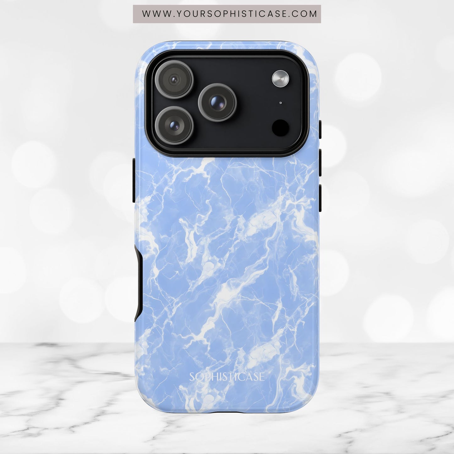 Marble Crush in Blue - iPhone Case