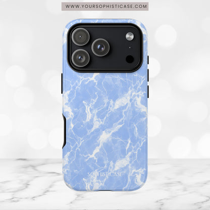 Marble Crush in Blue - iPhone Case