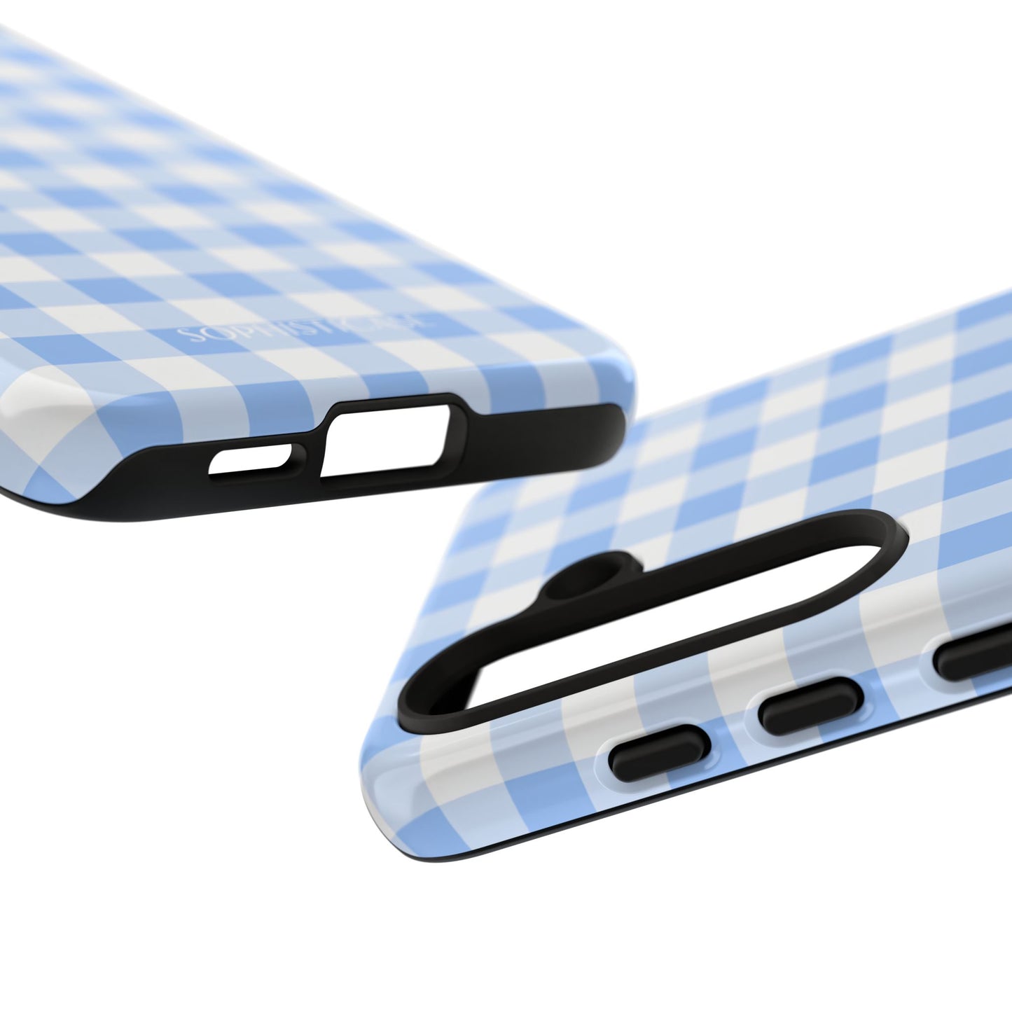 Gingham in Blue - Tough Phone Case