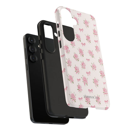 The Sweetest Thing in Coquette Roses and Bows - iPhone Case, Samsung Galaxy Case, Google Pixel Case