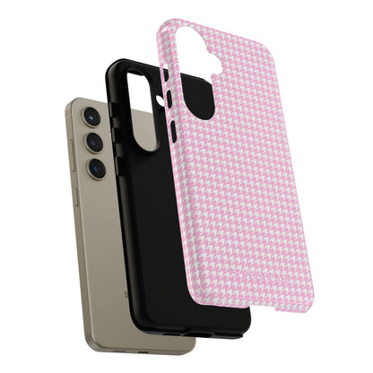 Tough Case - Houndstooth in Pink