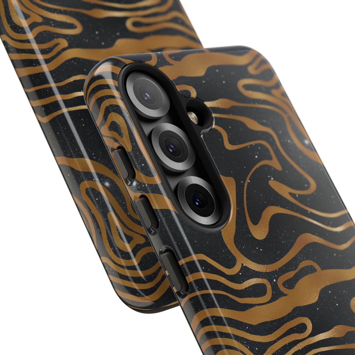 Cosmic Gold in Black - iPhone Case, Samsung Galaxy Case, Google Pixel Case