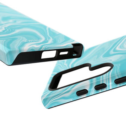 Liquid Dreams in Aqua - Tough Phone Case