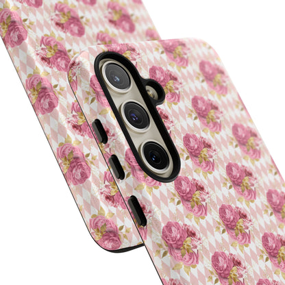 Rose Diamond Romance in Sienna - Tough Phone Case