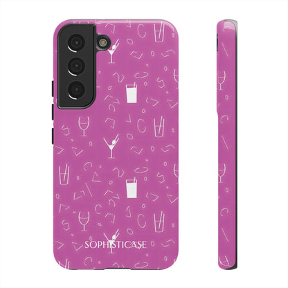 Cocktail Hour in Purple - Drop Proof Phone Case for Samsung Galaxy