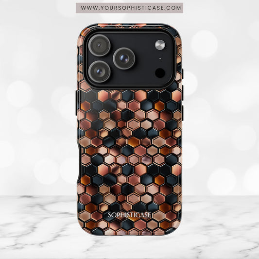 Rose' Runway in Honeycomb Mosaic - Tough Phone Case
