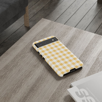 Gingham in Yellow - Tough Phone Case