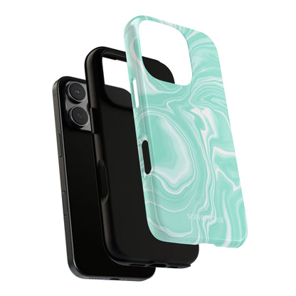 Liquid Dreams in Green - Tough Phone Case