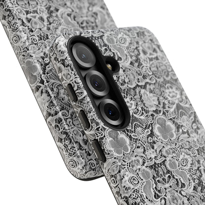 Luxe Lace in Black - Tough Phone Case