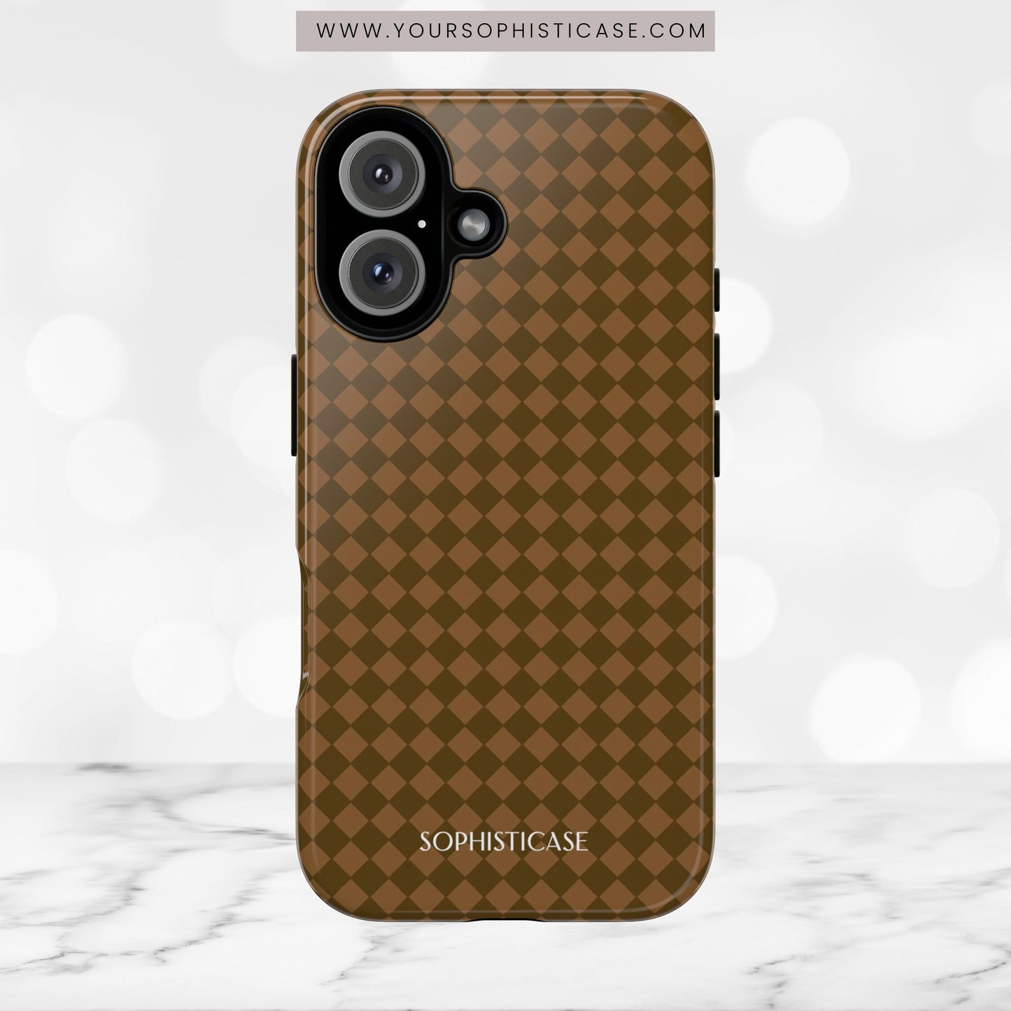Diamond Diva in Deep Brown - iPhone Case