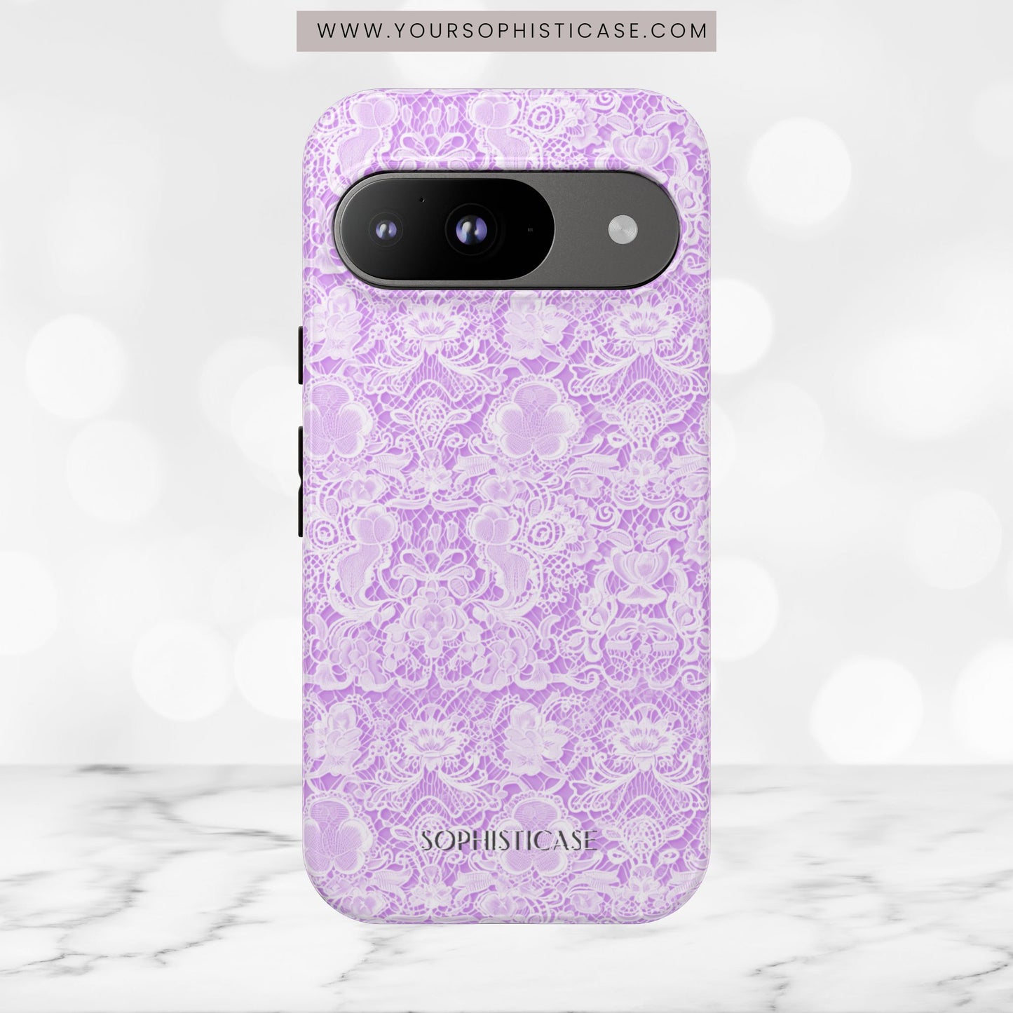 Luxe Lace in Purple - Tough Phone Case