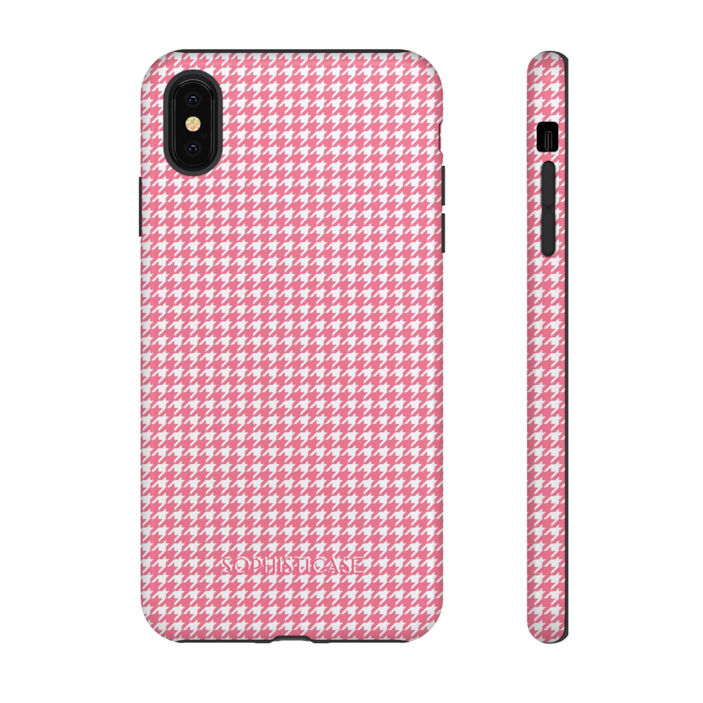 Tough Case - Houndstooth in Salmon