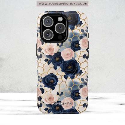Royal Floral in Navy Hive - iPhone Magsafe Case