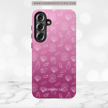 Seashell Society in Purple - iPhone Case, Samsung Galaxy Case, Google Pixel Case