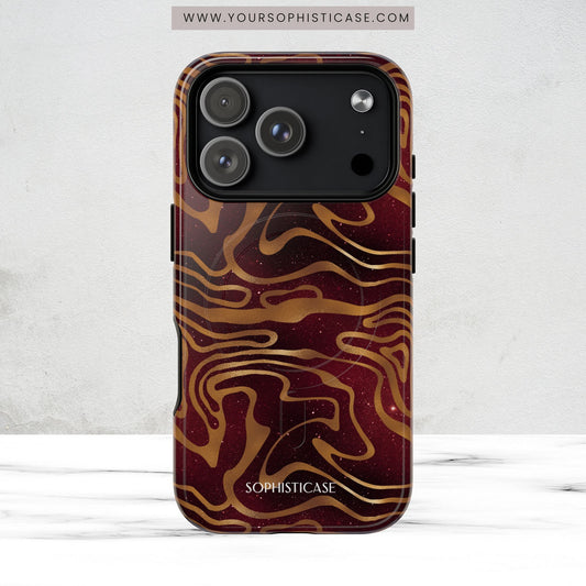 Cosmic Gold in Red - iPhone Magsafe Case