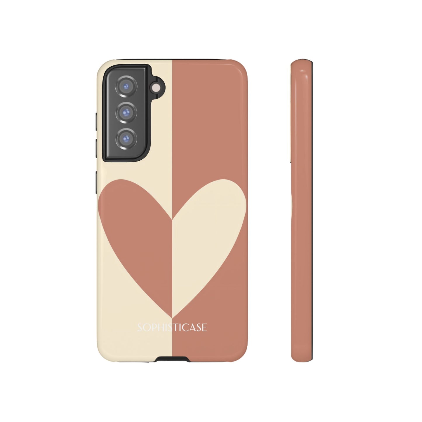 Be Mine in Brown and Cream - iPhone Case, Samsung Galaxy Case, Google Pixel Case