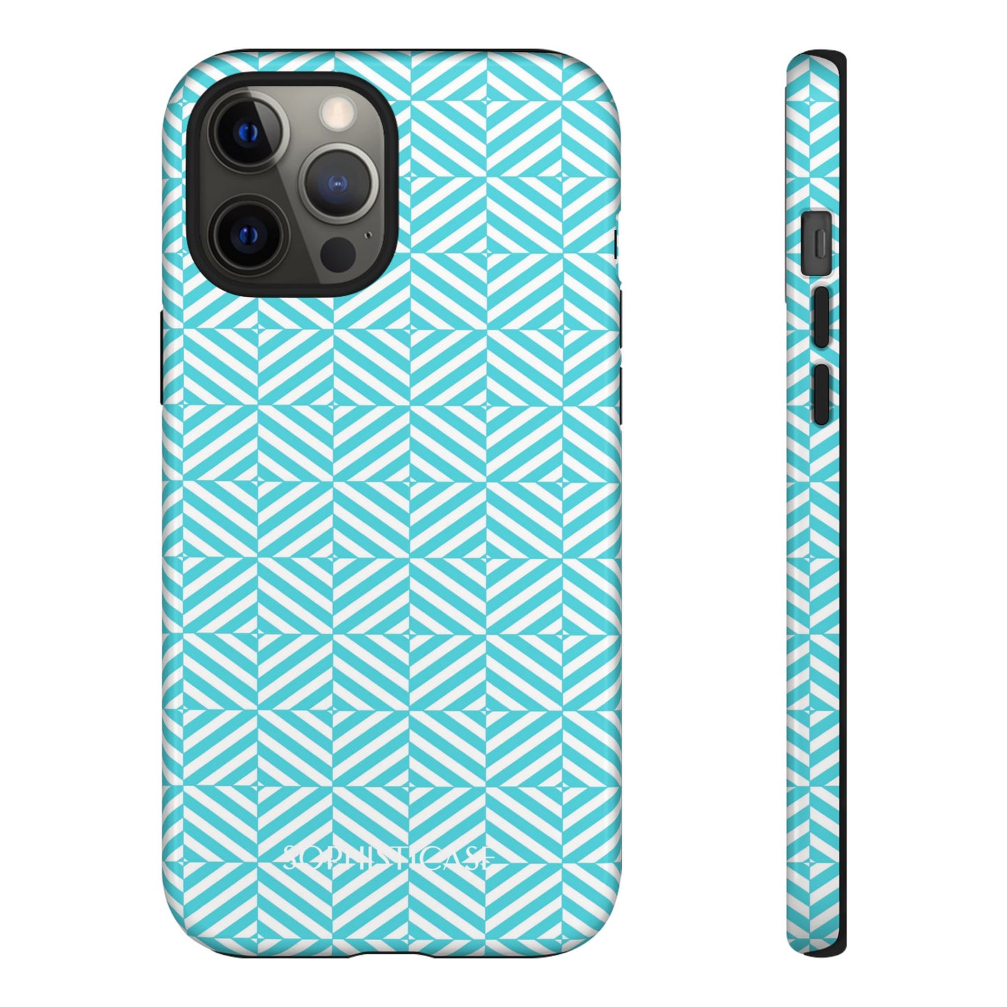 Illusions in Aqua - Protective Phone Case for iPhone