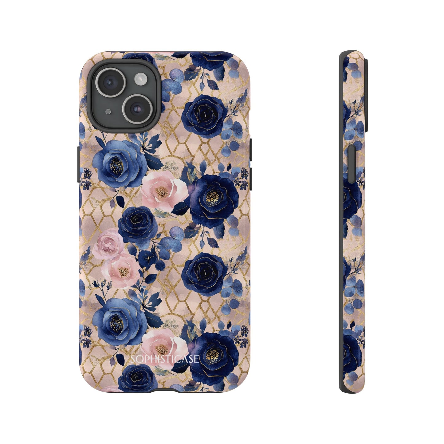 Royal Floral in Navy Blush - Tough Phone Case