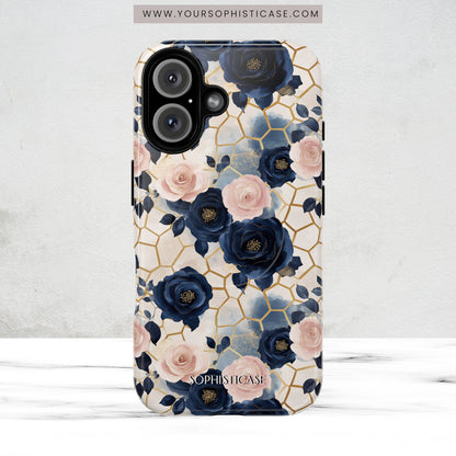 Royal Floral in Navy Hive - iPhone Magsafe Case