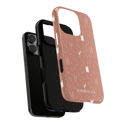 Cocktail Hour in Brown - Drop Proof Phone Case for iPhone