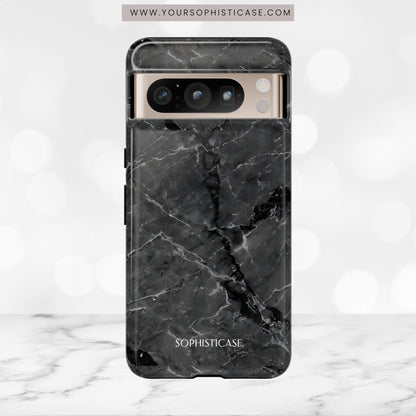 Marble Opulence in Black - iPhone Case, Samsung Galaxy Case, Google Pixel Case