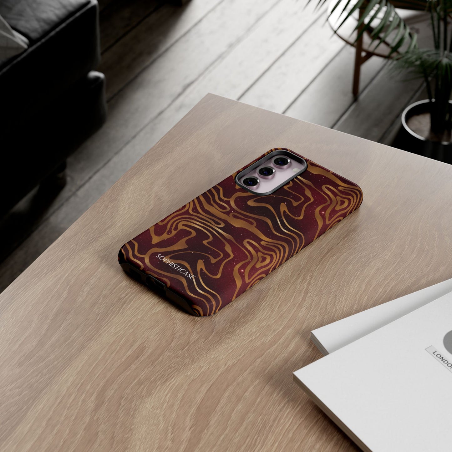 Cosmic Zebra in Red - iPhone Case, Samsung Galaxy Case, Google Pixel Case
