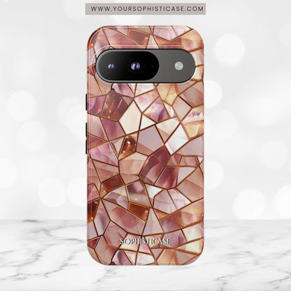Rose' Runway in Champagne Mosaic - Tough Phone Case