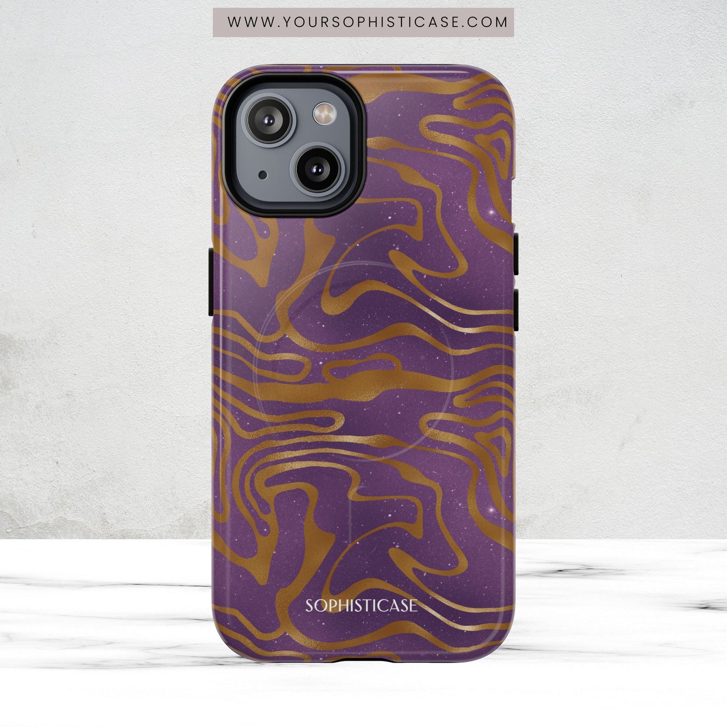 Cosmic Gold in Purple - iPhone Magsafe Case
