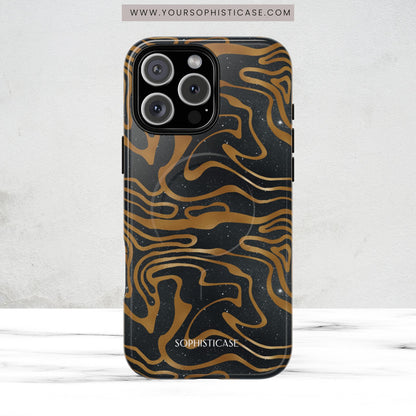 Cosmic Gold in Black - iPhone Magsafe Case