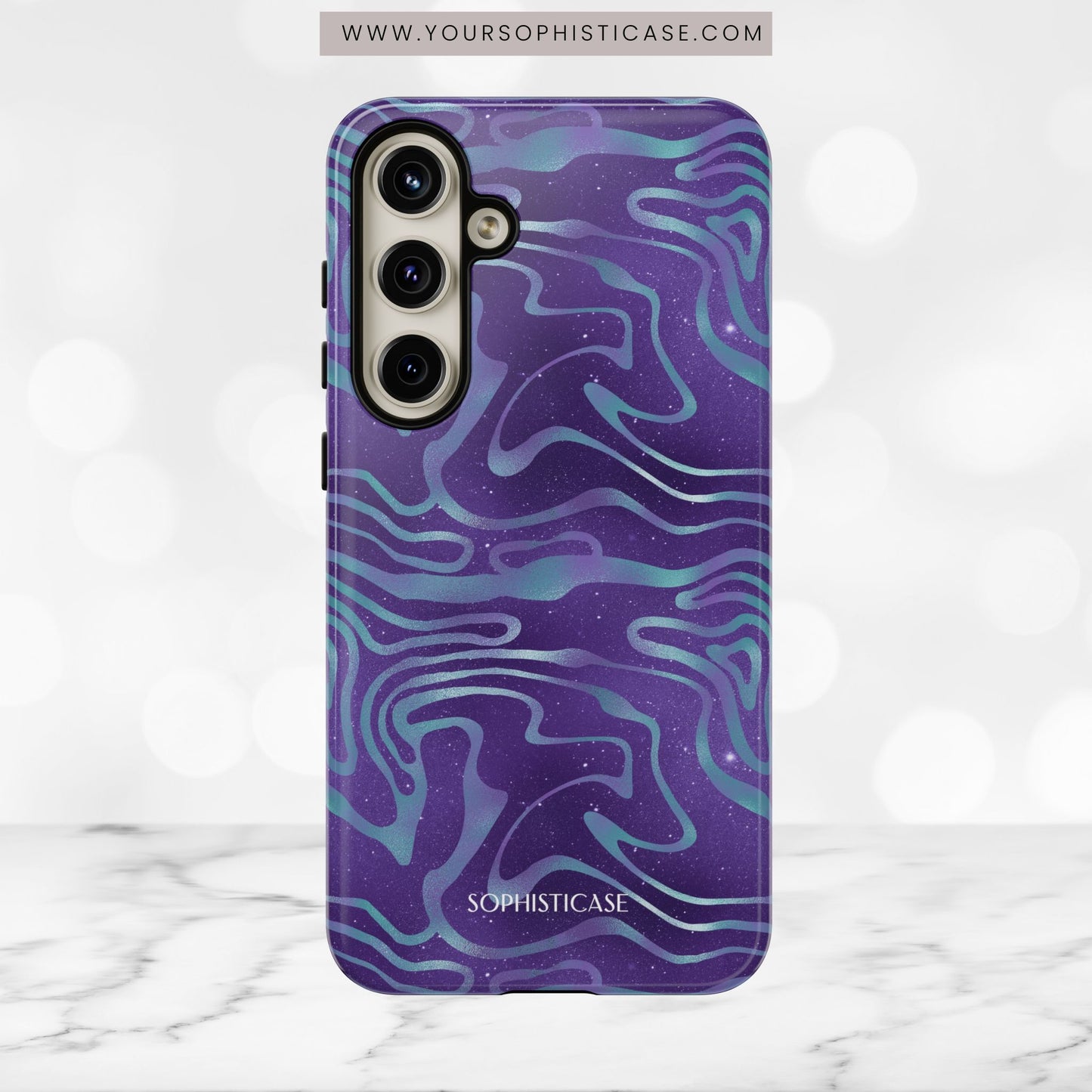 Cosmic Gold in Blue & Purple - iPhone Case, Samsung Galaxy Case, Google Pixel Case