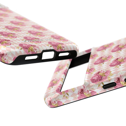 Rose Diamond Romance in Sienna - Tough Phone Case