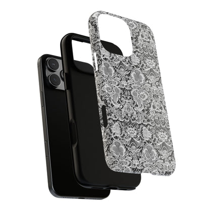 Luxe Lace in Black - Tough Phone Case
