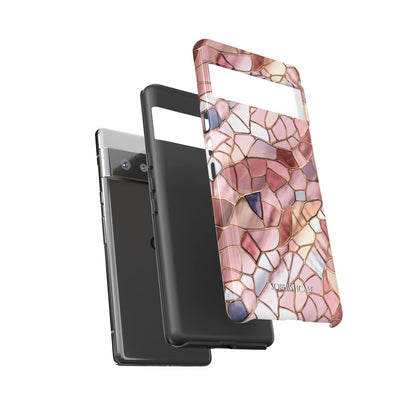 Rose' Runway in Pink Mosaic - Tough Phone Case