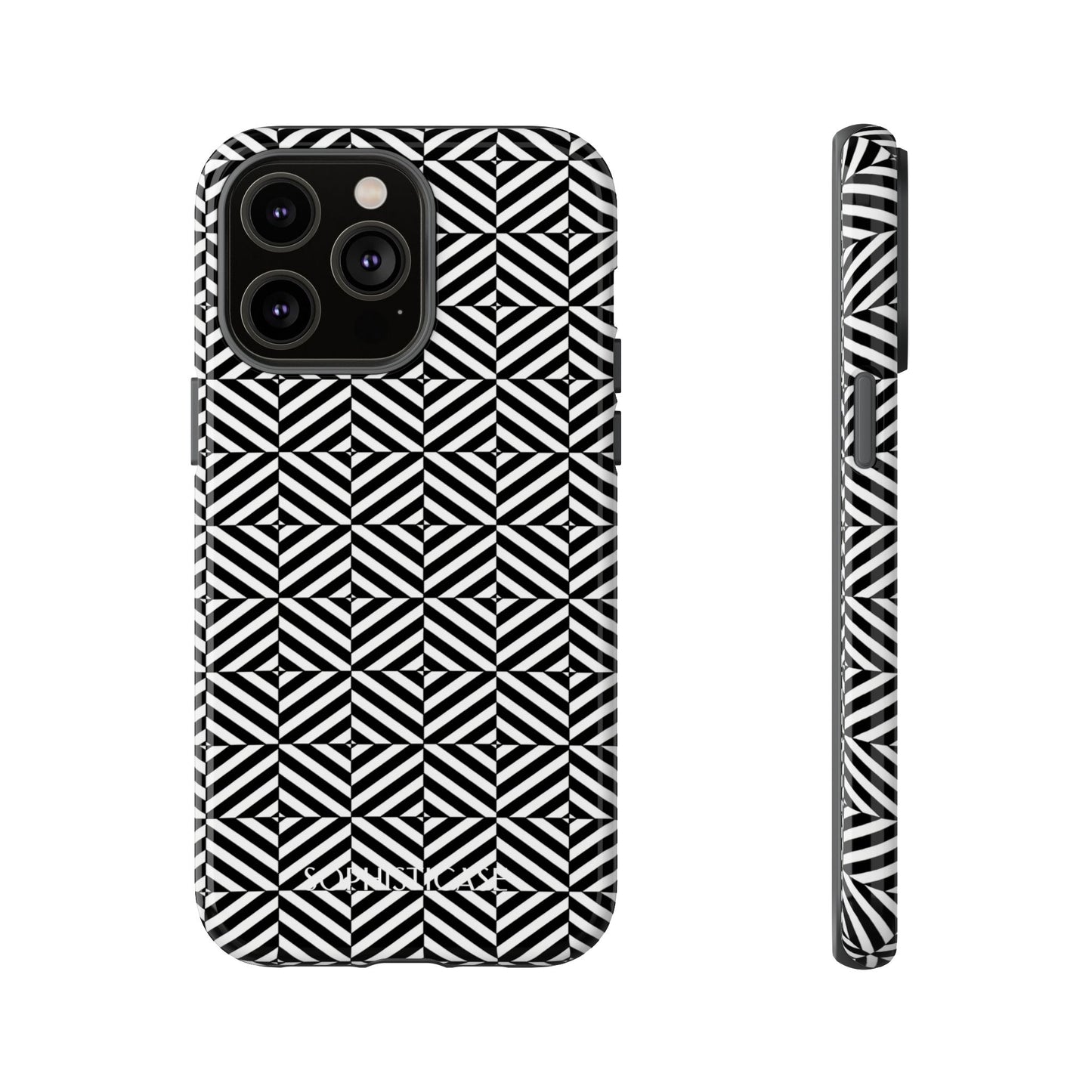 Illusions in Black - Tough Phone Case for iPhone