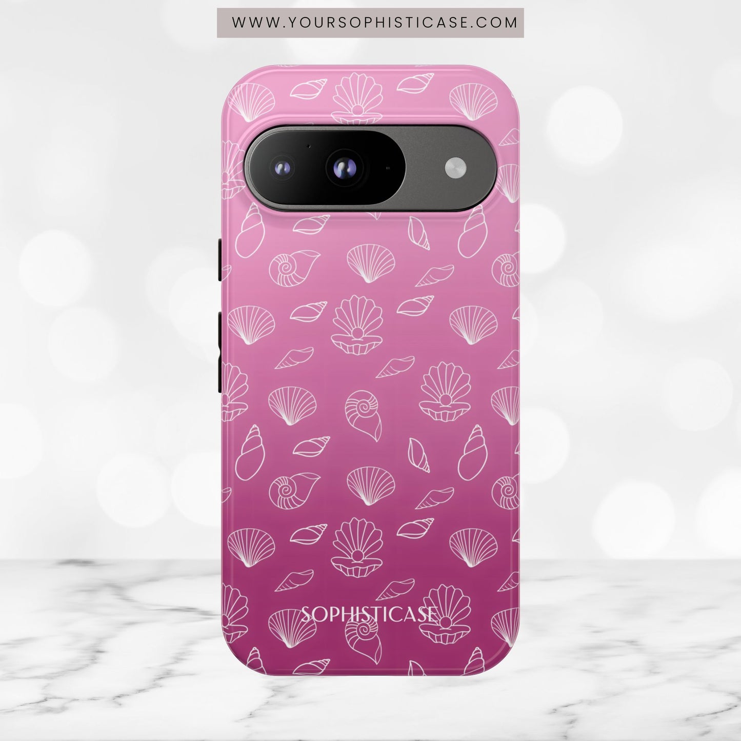 Seashell Society in Purple - iPhone Case, Samsung Galaxy Case, Google Pixel Case