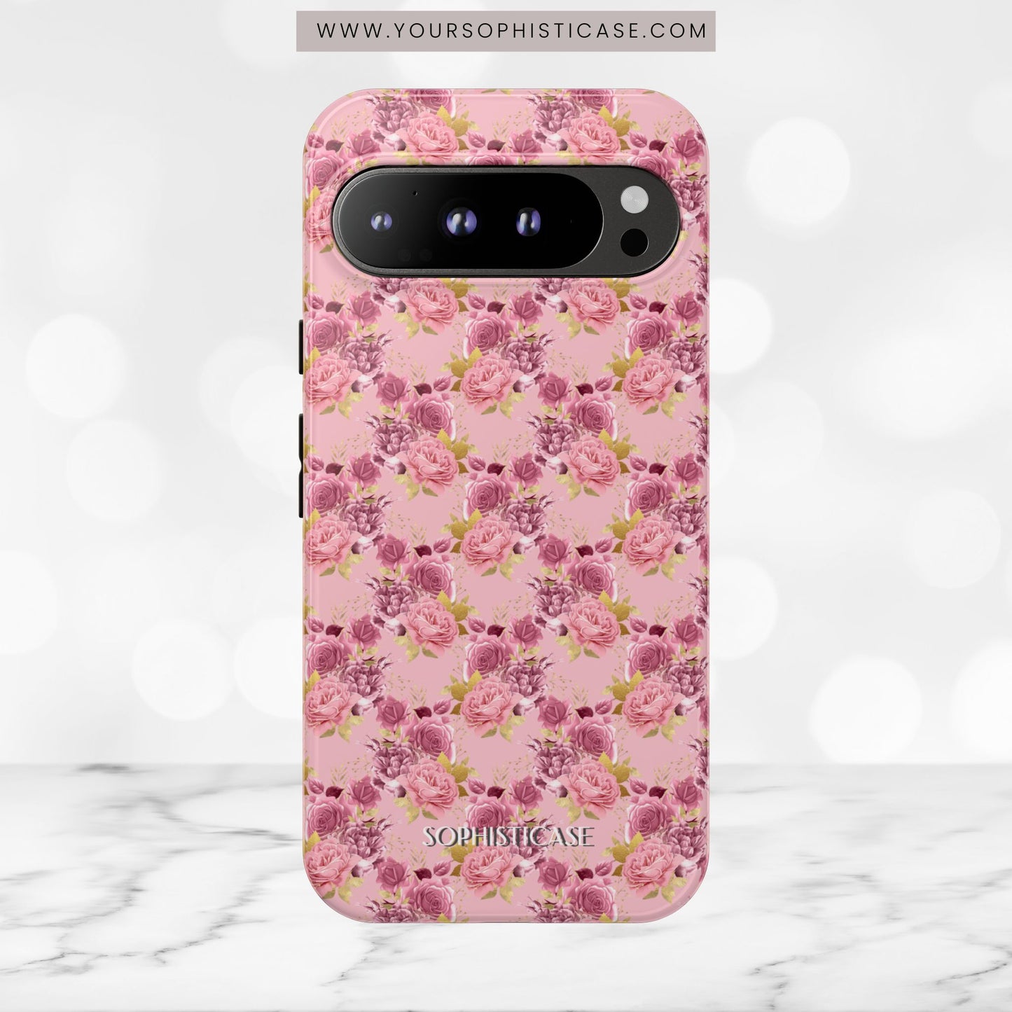 Rose Diamond Romance in Amelie - Tough Phone Case