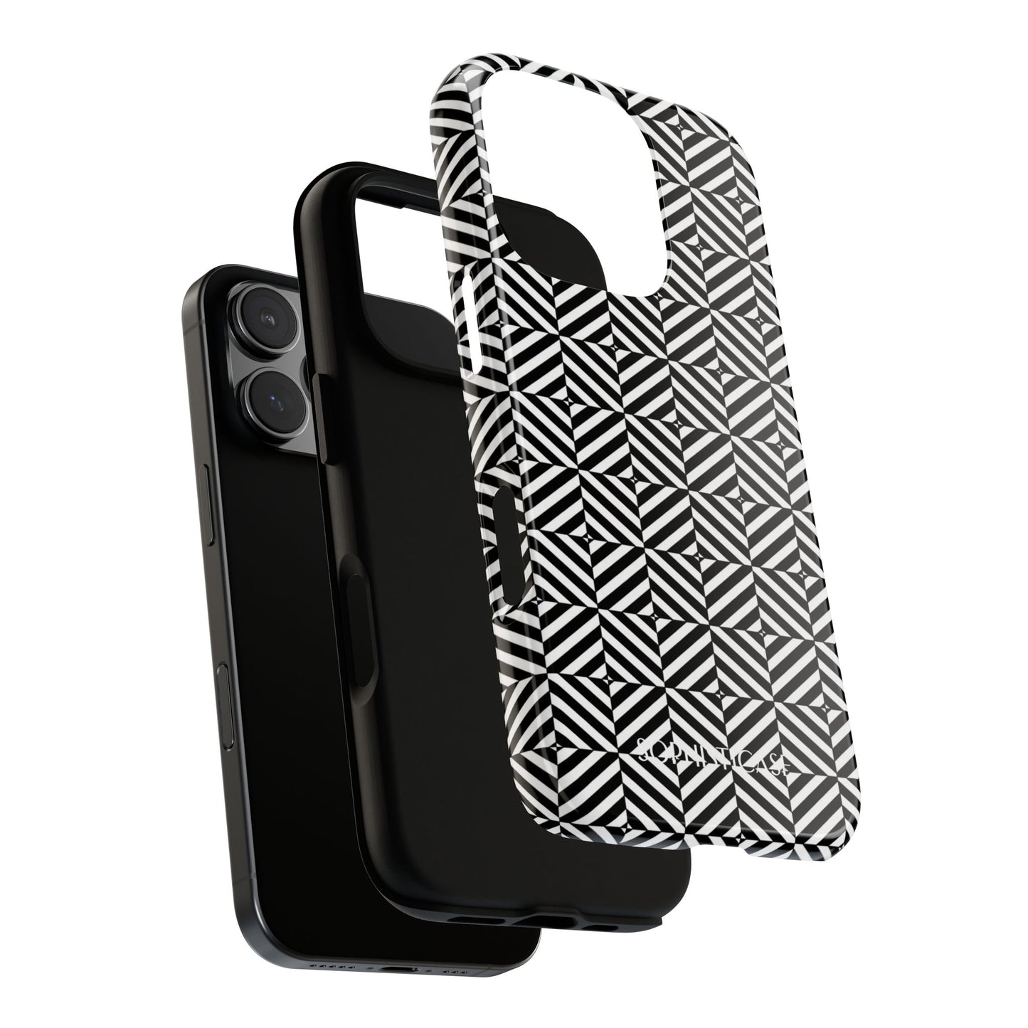 Illusions in Black - iPhone Case