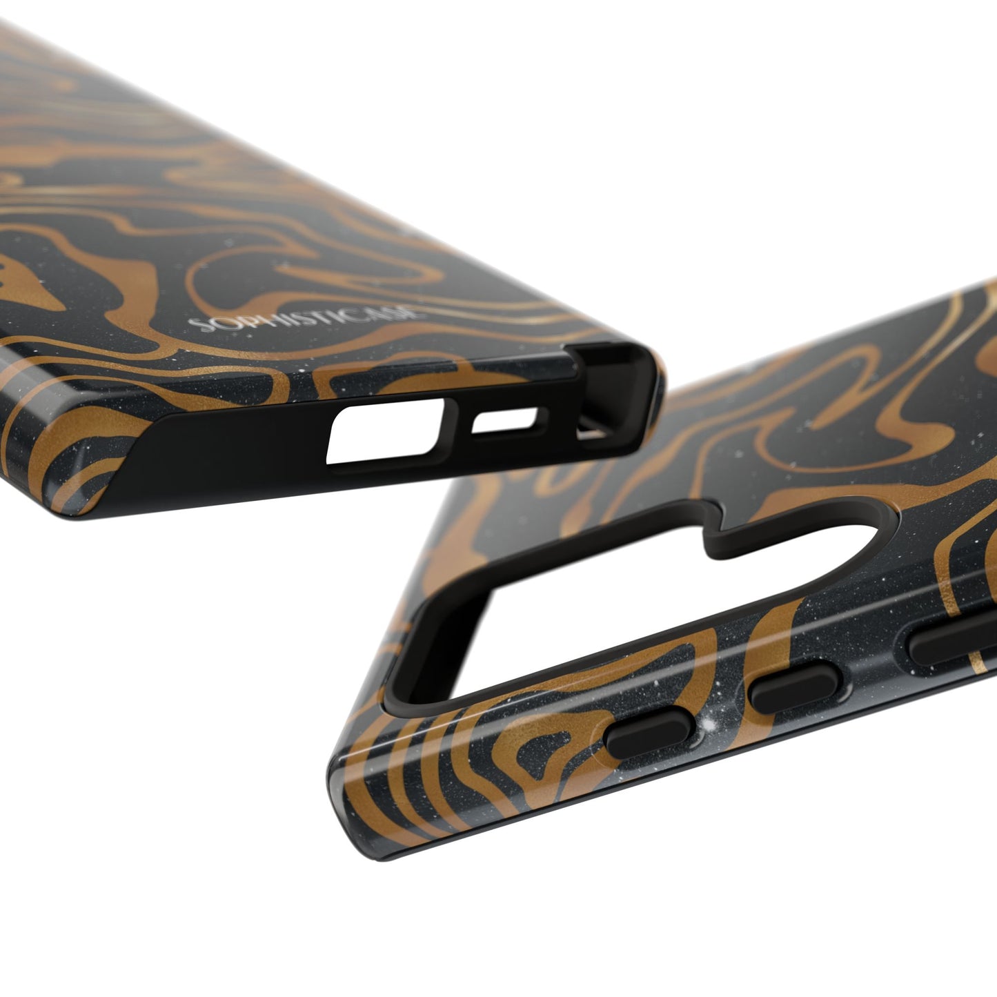 Cosmic Gold in Black - iPhone Case, Samsung Galaxy Case, Google Pixel Case