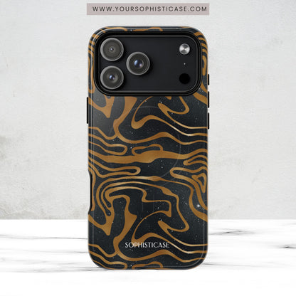 Cosmic Gold in Black - iPhone Magsafe Case