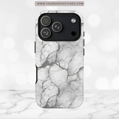 Marble Opulence in Charcoal Grey - iPhone Case