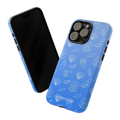 Seashell Society in Ocean Blue - iPhone Case, Samsung Galaxy Case, Google Pixel Case