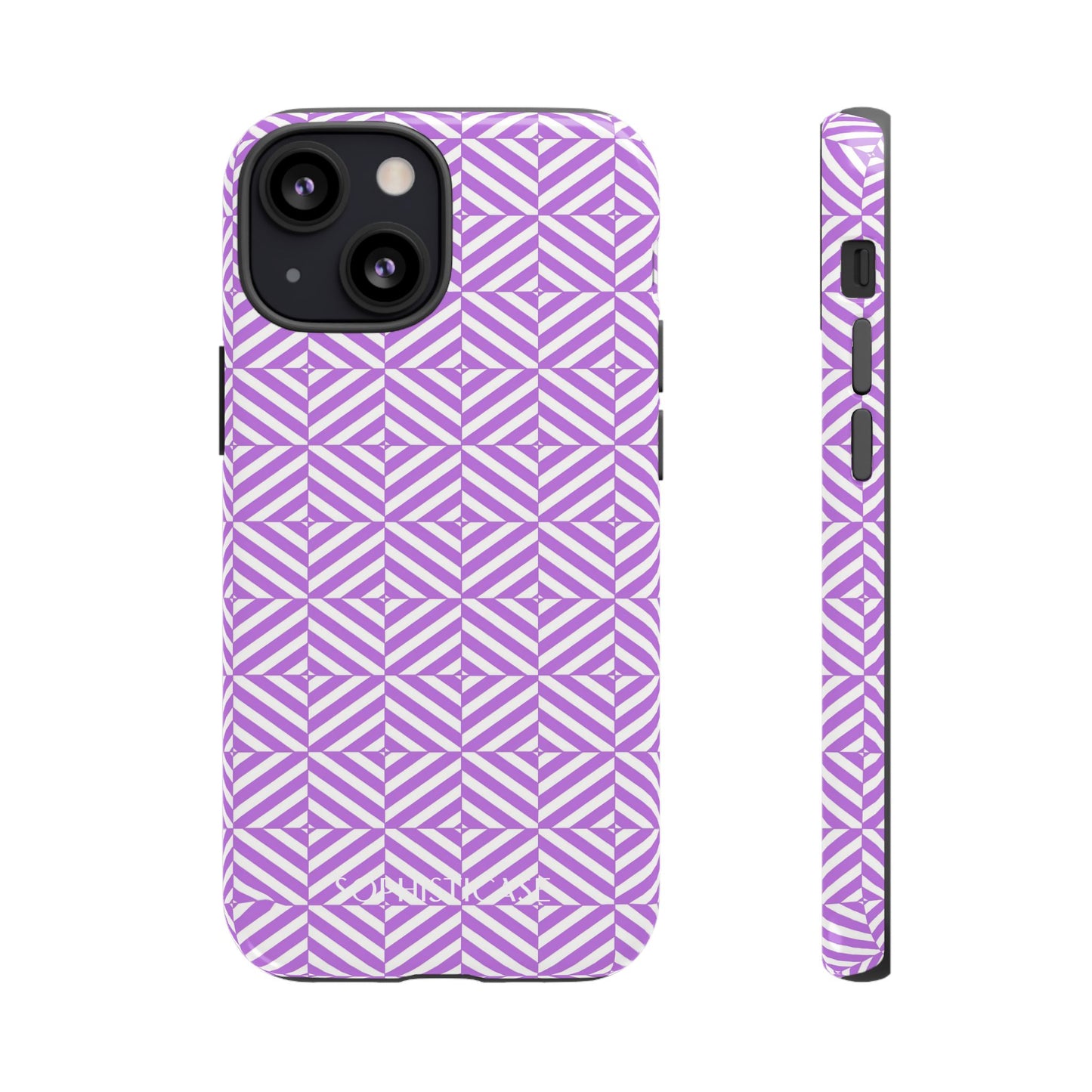 Illusions in Purple - Protective Phone Case for iPhone
